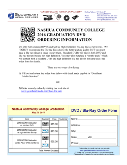 PDF Order Form. - Nashua Community College