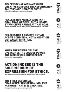 ACTION INDEED IS THE SOLE MEDIUM OF