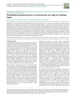 Participation in protected areas: a social network case study in
