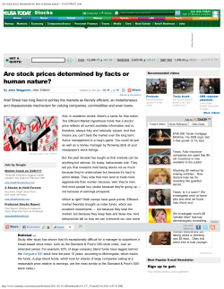 Are stock prices determined by facts or human