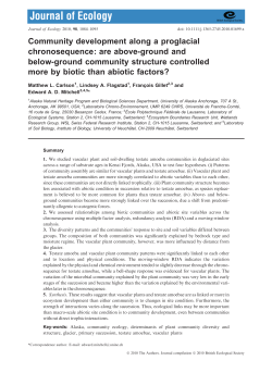 Community development along a proglacial chronosequence: are