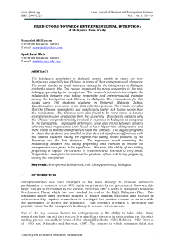 ENTREPRENEURSHIP EDUCATION IN HIGHER EDUCATION: