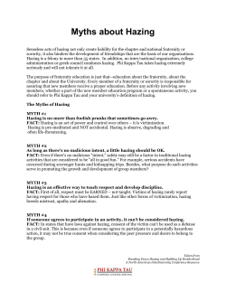 Myths about Hazing
