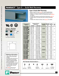 PANDUCT&reg; Type S &mdash; Solid Wall Raceway