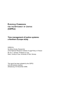 Time management of justice systems: a Northern Europe study