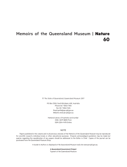 Memoirs of the Queensland Museum | Nature