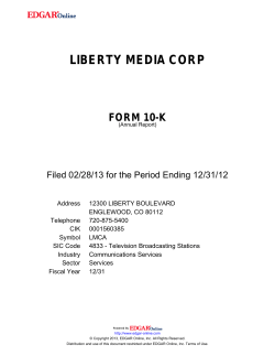 liberty media corp form 10-k