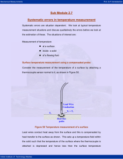 Systematic Errors in Temperature Measurement