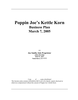 Poppin Joe`s Kettle Korn
