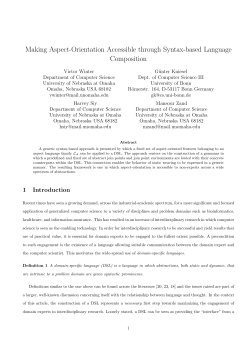 Making Aspect-Orientation Accessible through Syntax