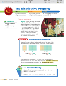 The Distributive Property