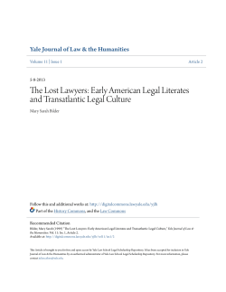 The Lost Lawyers: Early American Legal Literates and Transatlantic