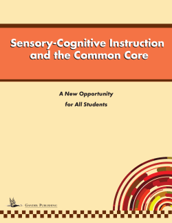 Sensory-Cognitive Instruction and the Common - Lindamood-Bell
