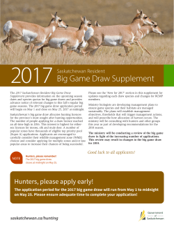 Big Game Draw Backgrounder