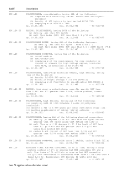 Tariff Description
