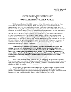 NSA/CSS EPL 04-02, Optical Media Destruction