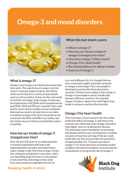 Omega-3 and mood disorders