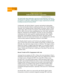 Opportunities from India-Pacific Islands Cooperation