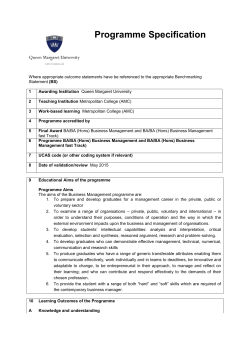 (Hons) Business Management and BA (Hons)