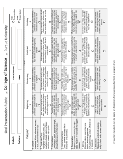 Presentation Rubric - SOEST