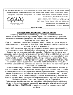 Talking Books Help Blind Crafters Keep Up