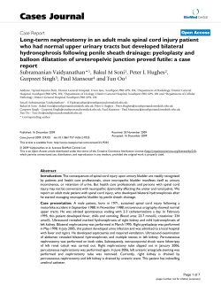 Long-term nephrostomy in an adult male spinal cord injury patient