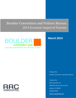 2013 Economic Impact of Tourism