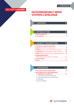 hutchinson belt drive systems catalogue