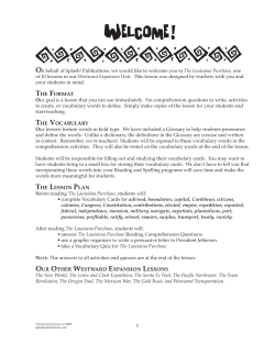 Louisiana Purchase Lesson