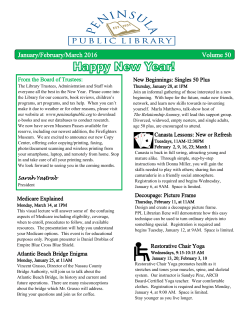 January/February/March 2016 Volume 50
