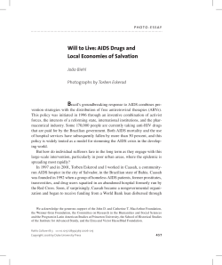 Will to Live: AIDS Drugs and Local Economies of