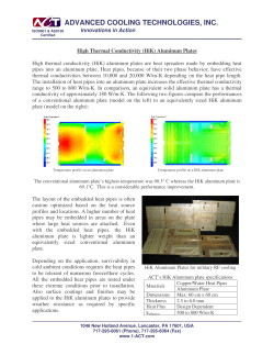 HiK Aluminum Plate Datasheet - Advanced Cooling Technologies, Inc.