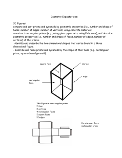 compare and sort prisms and pyramids by geometric properties