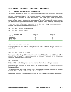 section 3.0 roadway design requirements