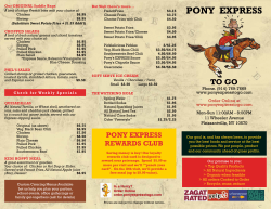 Pony Express To Go