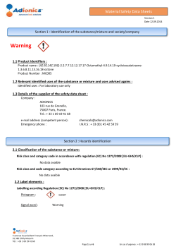 MSDS MC005 - Adionics Chemicals, ionic and molecular