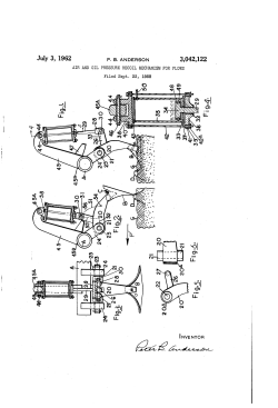 Air and oil pressure recoil mechanism for plows
