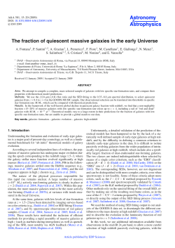 The fraction of quiescent massive galaxies in the early Universe