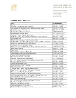 NMWA Exhibition History - National Museum of Women in the Arts