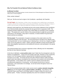 1 Why The Preamble Poll and National Political Confidence Index