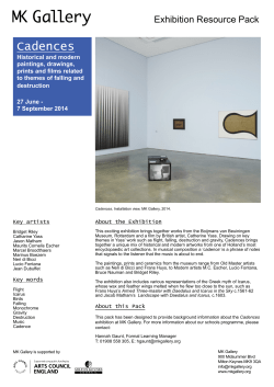 Cadences Exhibition Resource Pack