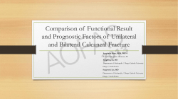 Comparison of Functional Result and Prognostic Factors of