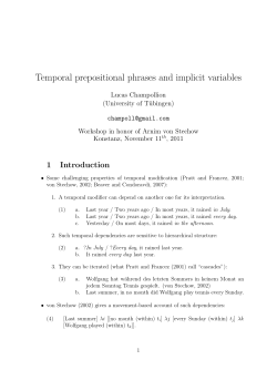 Temporal prepositional phrases and implicit variables