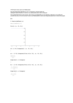 2 M2 Fourier Series answers in Mathematica Note the function
