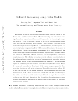 Sufficient Forecasting Using Factor Models arXiv
