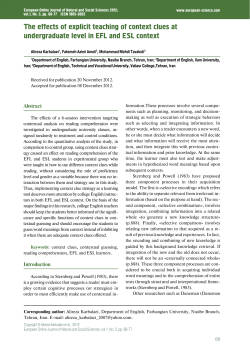 The effects of explicit teaching of context clues