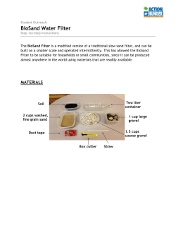 BioSand Water Filter - Action Against Hunger