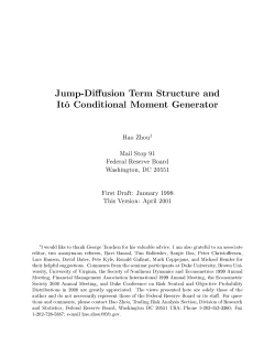 Jump-Diffusion Term Structure and It9o Conditional Moment