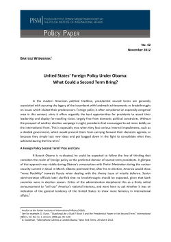 United States` Foreign Policy Under Obama: What Could a