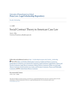 Social Contract Theory in American Case Law